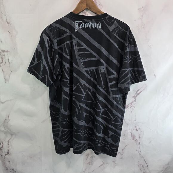 Taaroa T Shirt Mens XL Black Gray Crew Tee Short Sleeve Tee Vintage Abstract - Picture 5 of 10
